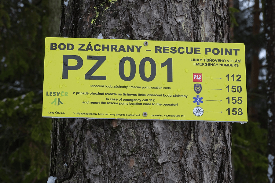 Bod záchrany, Rescue Point. Zdroj: https://commons.wikimedia.org/wiki/File:Bod_z%C3%A1chrany_PZ_001.jpg