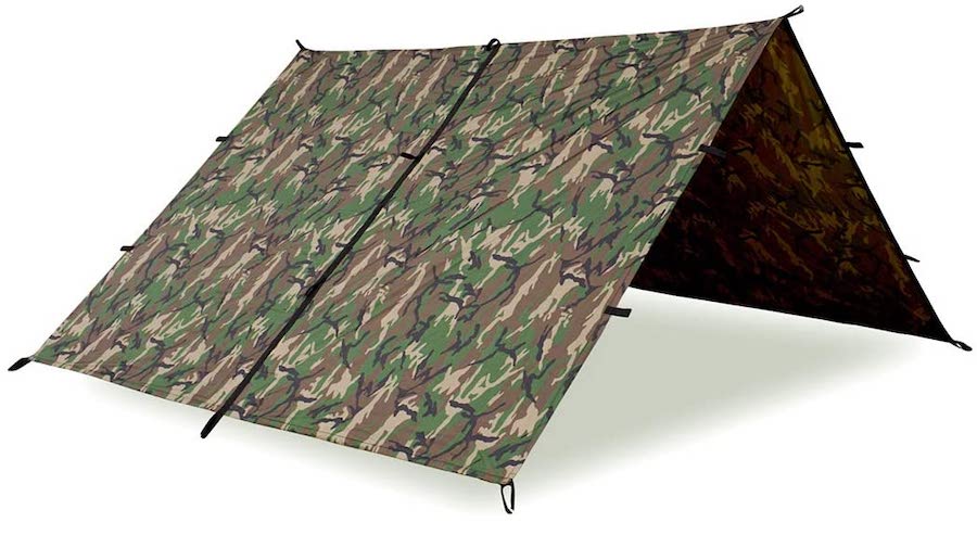 An army tarp shelter